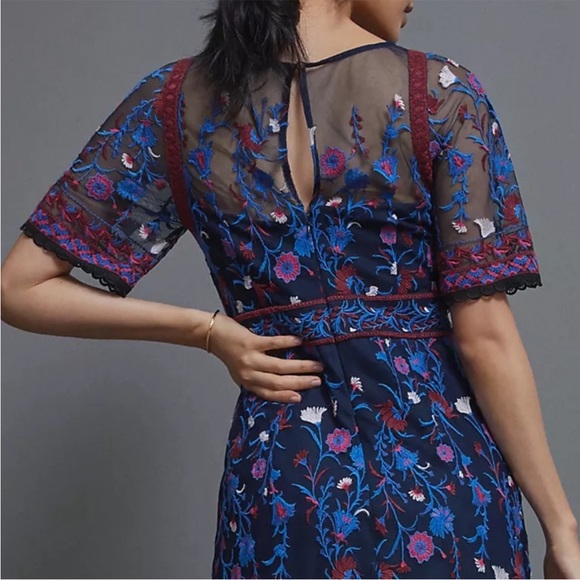 NWT Anthropologie Mehreen Embroidered Dress 12 - Picture 3 of 8